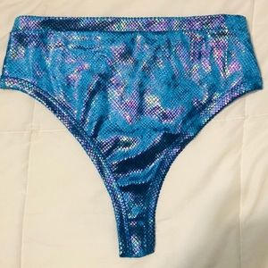 Iheartrave blue holographic bottoms